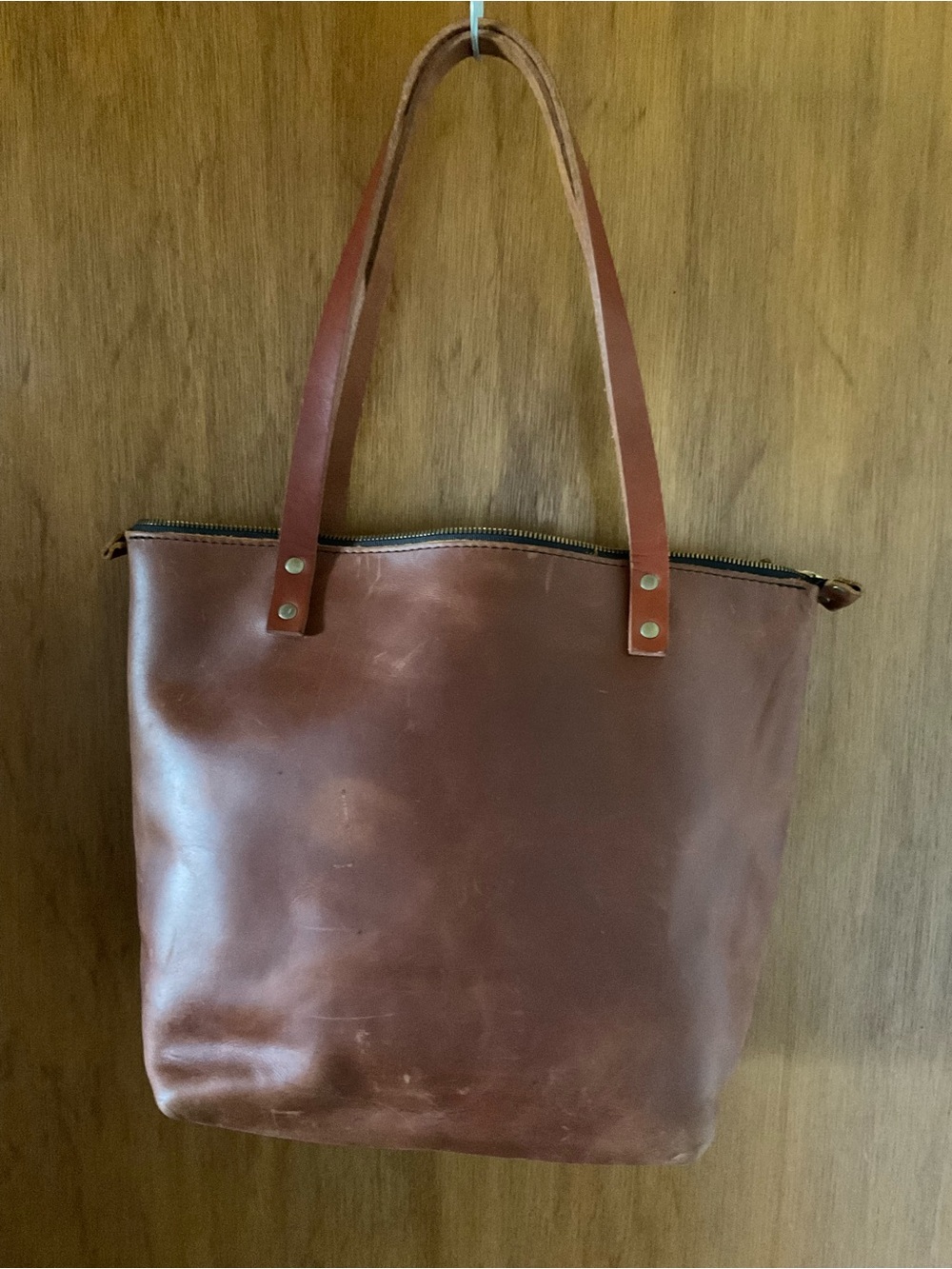 Portland Leather Goods Women’s Classic Leather Tote Bag in Brown - Picture 2 of 8